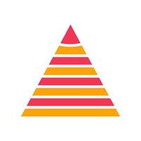 Pyramid Graph Icon Design vector