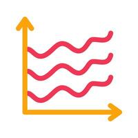 Spline Chart Icon Design vector