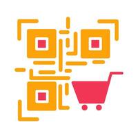 QR Code Shopping Icon Design vector