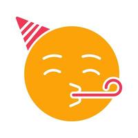 Partying Face Icon Design vector