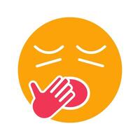 Yawning Face Icon Design vector