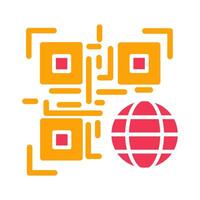 QR Code Website Icon Design vector