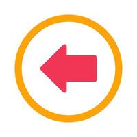 Left Arrow Icon Design vector