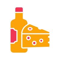 Wine and Cheese Icon Design vector