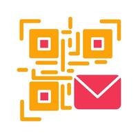 QR Code Email Icon Design vector