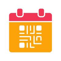 QR Code Calendar Icon Design vector