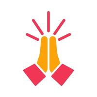 Folded Hands Icon Design vector