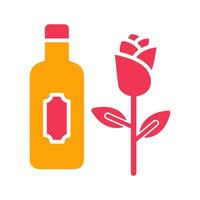 Wine and Roses Icon Design vector