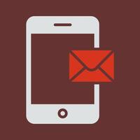 Mobile E-mail Icon Design vector
