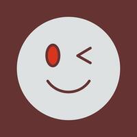 Winking Face Icon Design vector