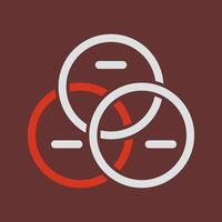 Venn Diagram Icon Design vector