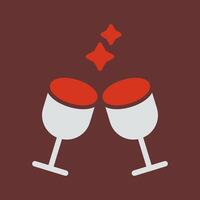 Wine Glasses Icon Design vector