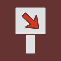 Diagonal Down Right Arrow Icon Design vector