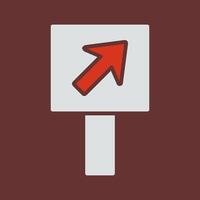 Diagonal Up Right Arrow Icon Design vector