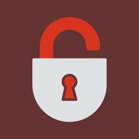 Open Lock Icon Design vector