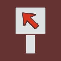 Diagonal Up Left Arrow Icon Design vector
