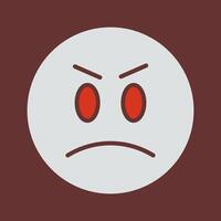 Angry Face Icon Design vector