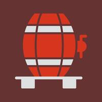 Wine Cask Icon Design vector