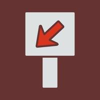 Diagonal Down Left Arrow Icon Design vector