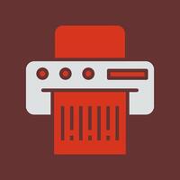 Barcode Printing Icon Design vector