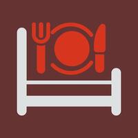 Breakfast in Bed Icon Design vector