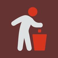 Litter in Bin Sign Icon Design vector