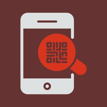 QR Code Authentication Icon Design vector