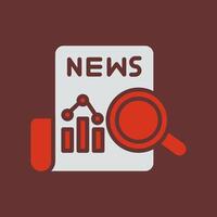 News Analysis Icon Design vector