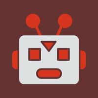 Robot Face Icon Design vector