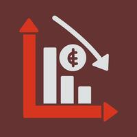 Money Down Icon Design vector