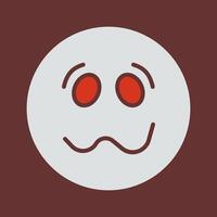 Woozy Face Icon Design vector