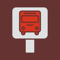 Bus Stop Icon Design vector