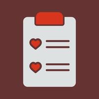 Wishlist Icon Design vector