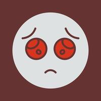 Pleading Face Icon Design vector