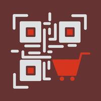 QR Code Shopping Icon Design vector