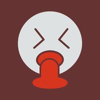 Face Vomiting Icon Design vector