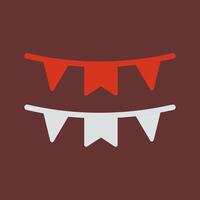 Bunting Flags Icon Design vector