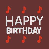 Happy Birthday Song Icon Design vector