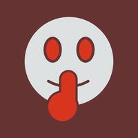 Shushing Face Icon Design vector