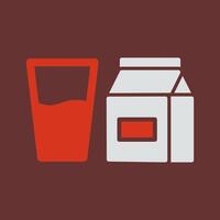 Glass of Milk Icon Design vector