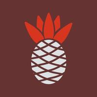 Pineapple Icon Design vector