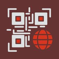 QR Code Website Icon Design vector