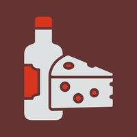 Wine and Cheese Icon Design vector