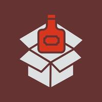 Wine Box Icon Design vector
