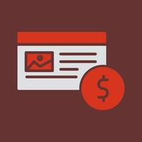 Native Advertising Icon Design vector