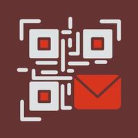 QR Code Email Icon Design vector