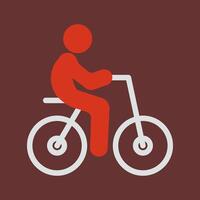 Person Biking Icon Design vector
