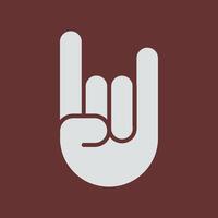 Sign of the Horns Icon Design vector