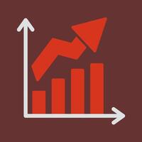 Growth Chart Icon Design vector