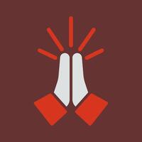 Folded Hands Icon Design vector